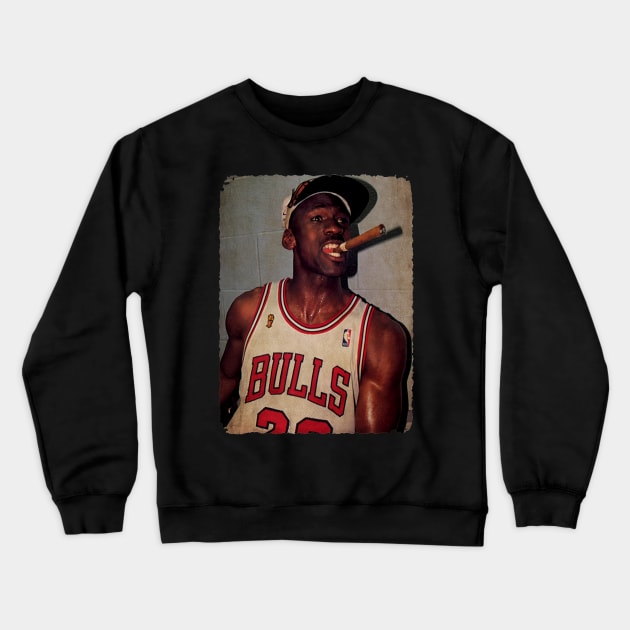 Michael Jordan Cigar Crewneck Sweatshirt by Milu Milu